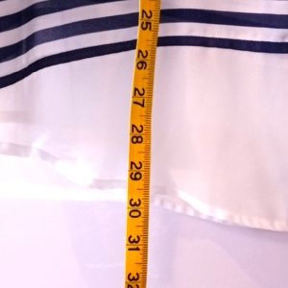 A.N.A. Women's Sheer Stripe Blouse - 2x - Blue/White - Picture 5 of 7